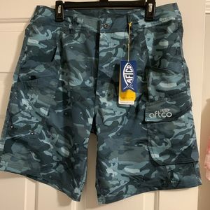 Blue Camouflage Swim Shorts